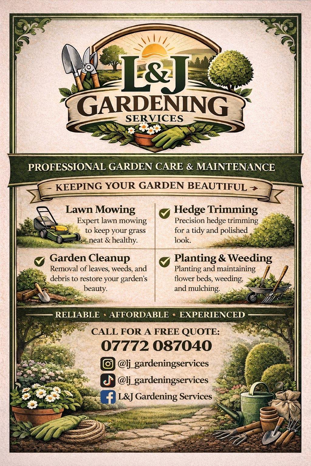 L&J Gardening Official Poster